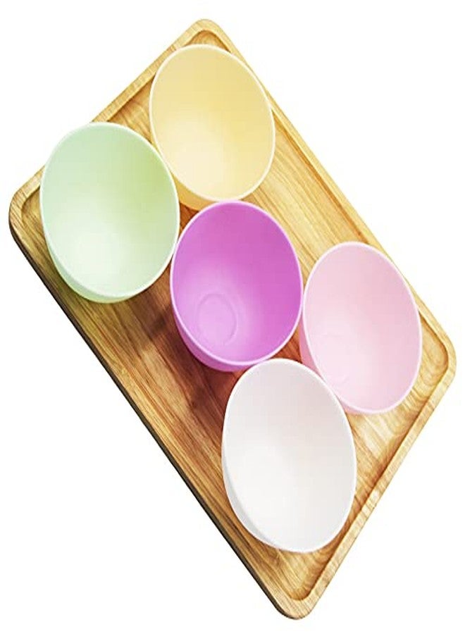 Lokusel 5Pcs 3.3Inch Multi-color Silicone Bowl Facial Mask Mixing Bowl DIY Mix Bowl for Home Use,Facial Mask, Mud Mask and Other Skincare Products(8.5 x 5 cm) - Image 5